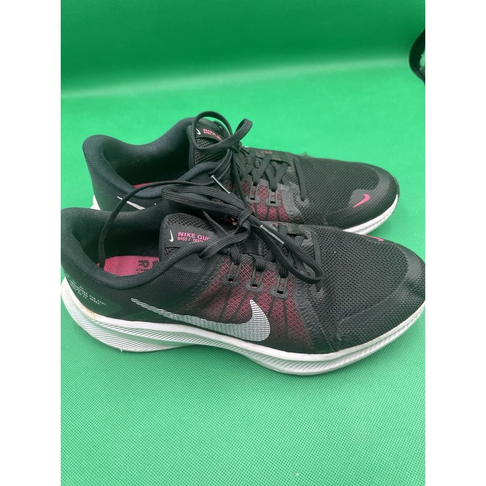 Nike Womens Quest 4 DA1106-001 Black Running Shoes Sneakers Size 8.5-‎ Blk/Pink